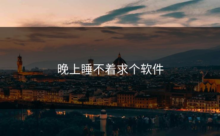 晚上睡不着求个软件